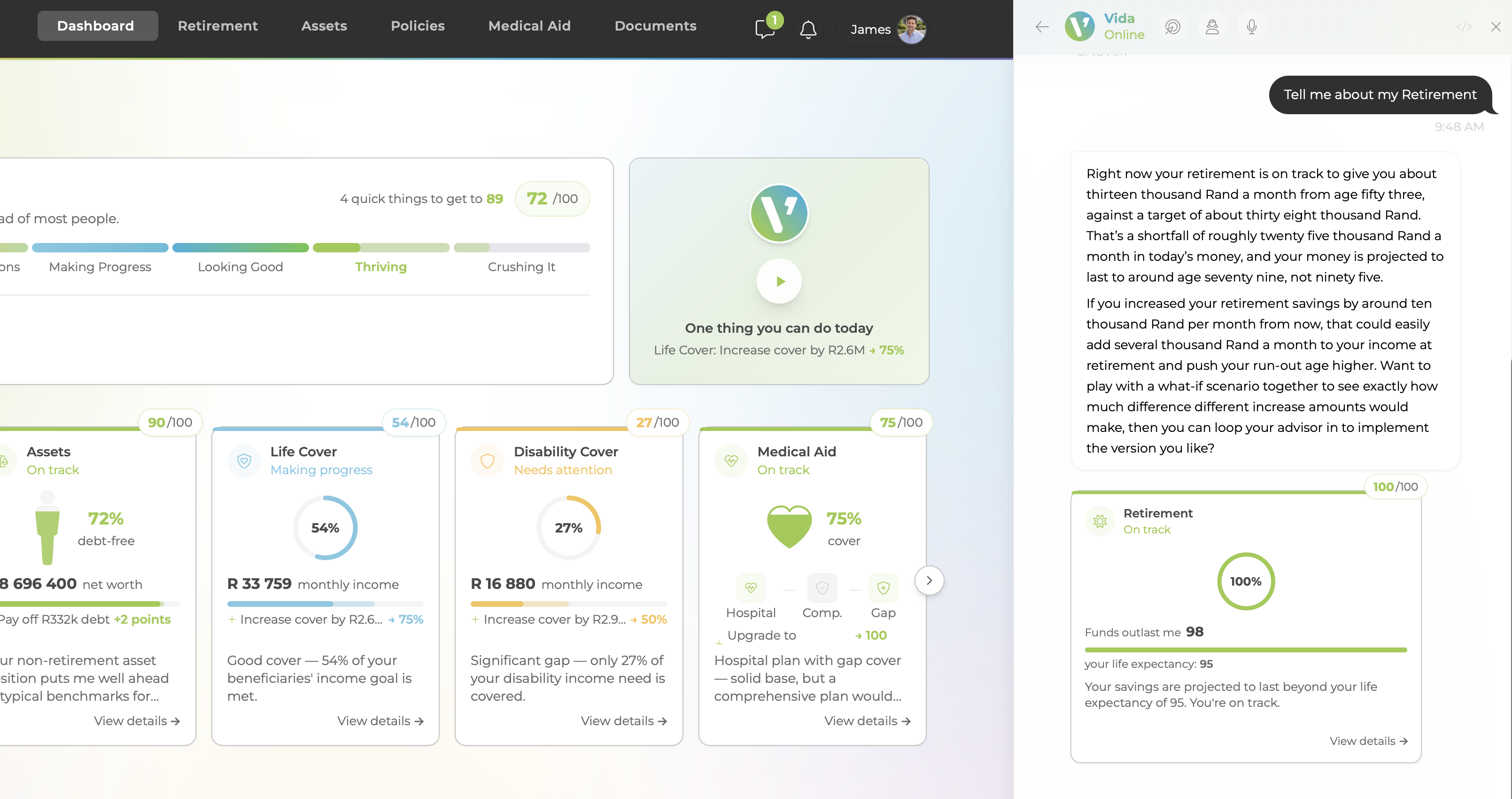 Shared view between client and advisor